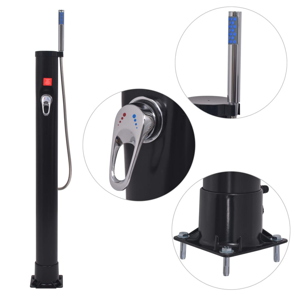 Berkfield Solar Shower 8 L PVC Steel