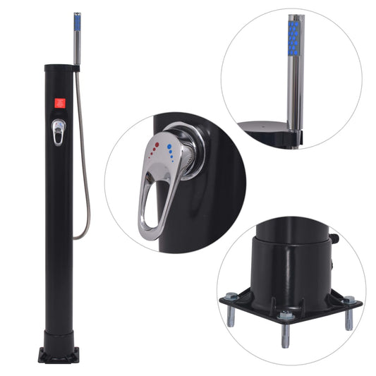 Berkfield Solar Shower 8 L PVC Steel