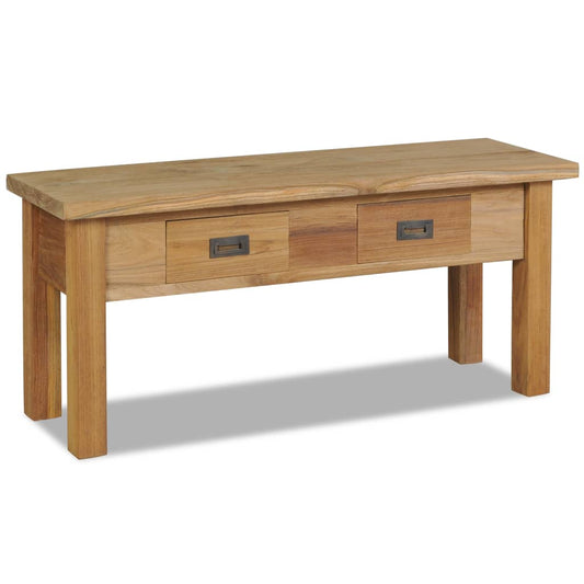 Berkfield Hall Bench Solid Teak 90x30x40 cm