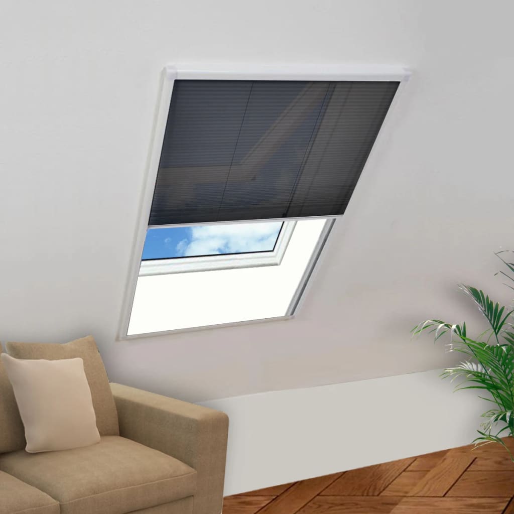 Berkfield Plisse Insect Screen for Windows Aluminium 80x100 cm