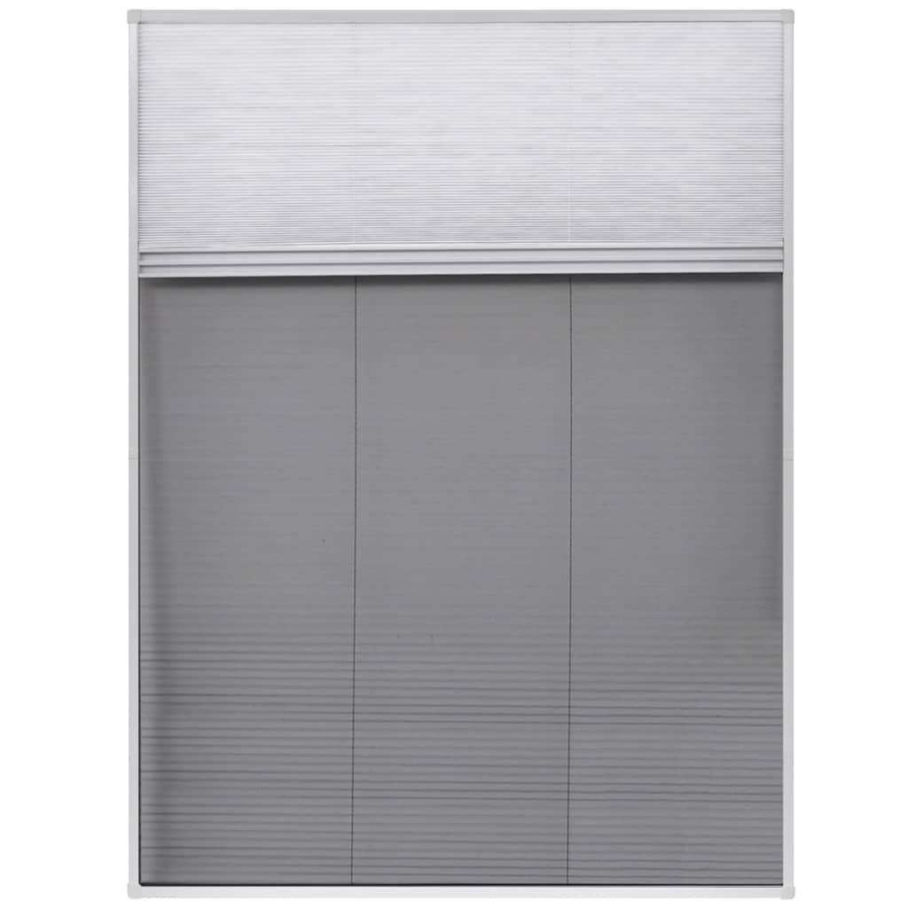 Berkfield Plisse Insect Screen for Windows Aluminium 60x80 cm with Shade