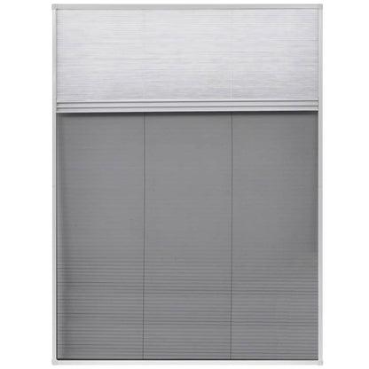Berkfield Plisse Insect Screen for Windows Aluminium 60x80 cm with Shade