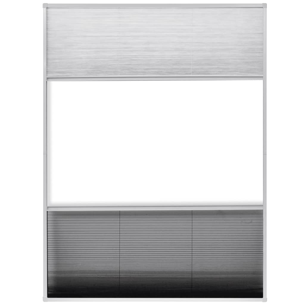 Berkfield Plisse Insect Screen for Windows Aluminium 60x80 cm with Shade