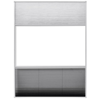 Berkfield Plisse Insect Screen for Windows Aluminium 60x80 cm with Shade