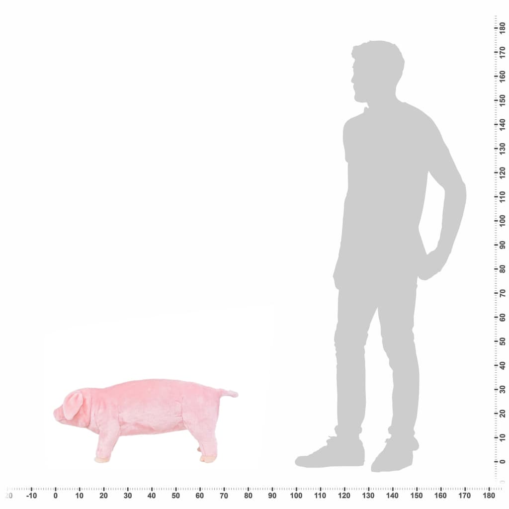 Berkfield Standing Plush Toy Pig Pink XXL