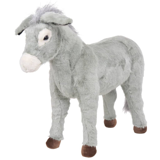 Berkfield Standing Plush Toy Donkey Grey XXL
