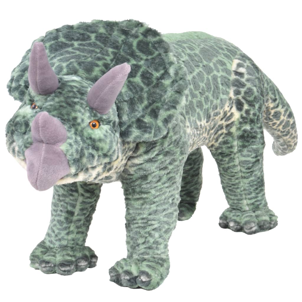 Berkfield Standing Plush Toy Triceratops Dinosaur Green XXL