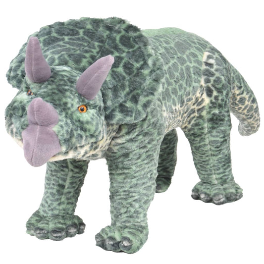 Berkfield Standing Plush Toy Triceratops Dinosaur Green XXL