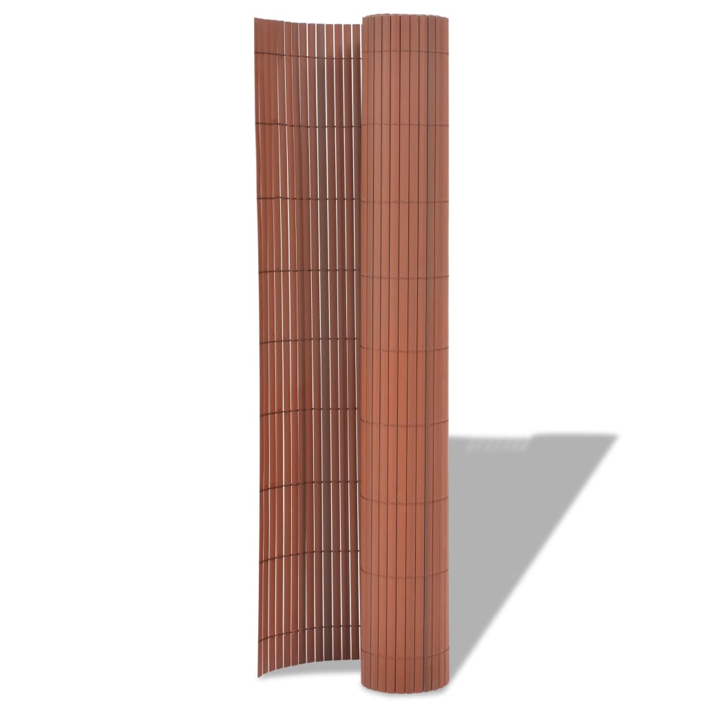Berkfield Double-Sided Garden Fence PVC 90x300 cm Brown