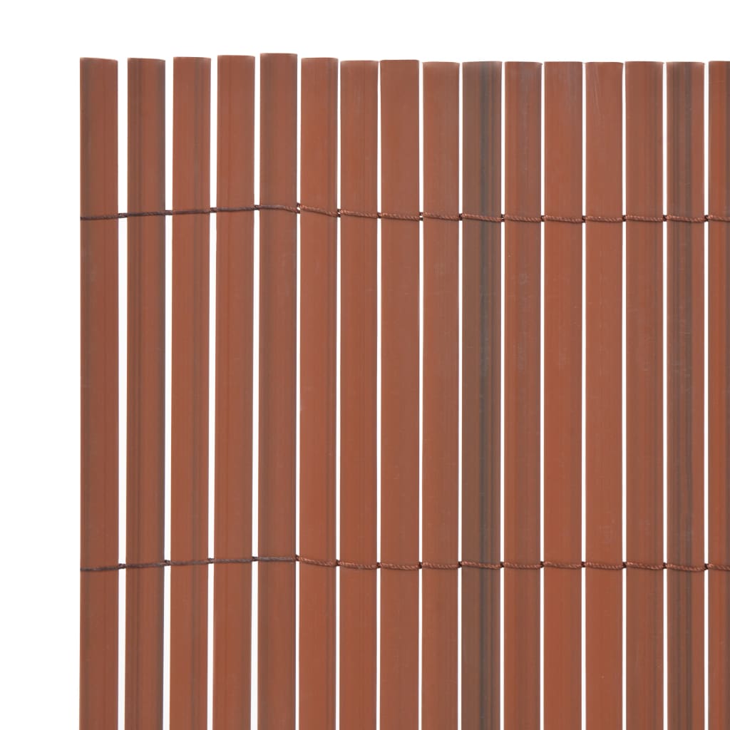 Berkfield Double-Sided Garden Fence PVC 90x300 cm Brown