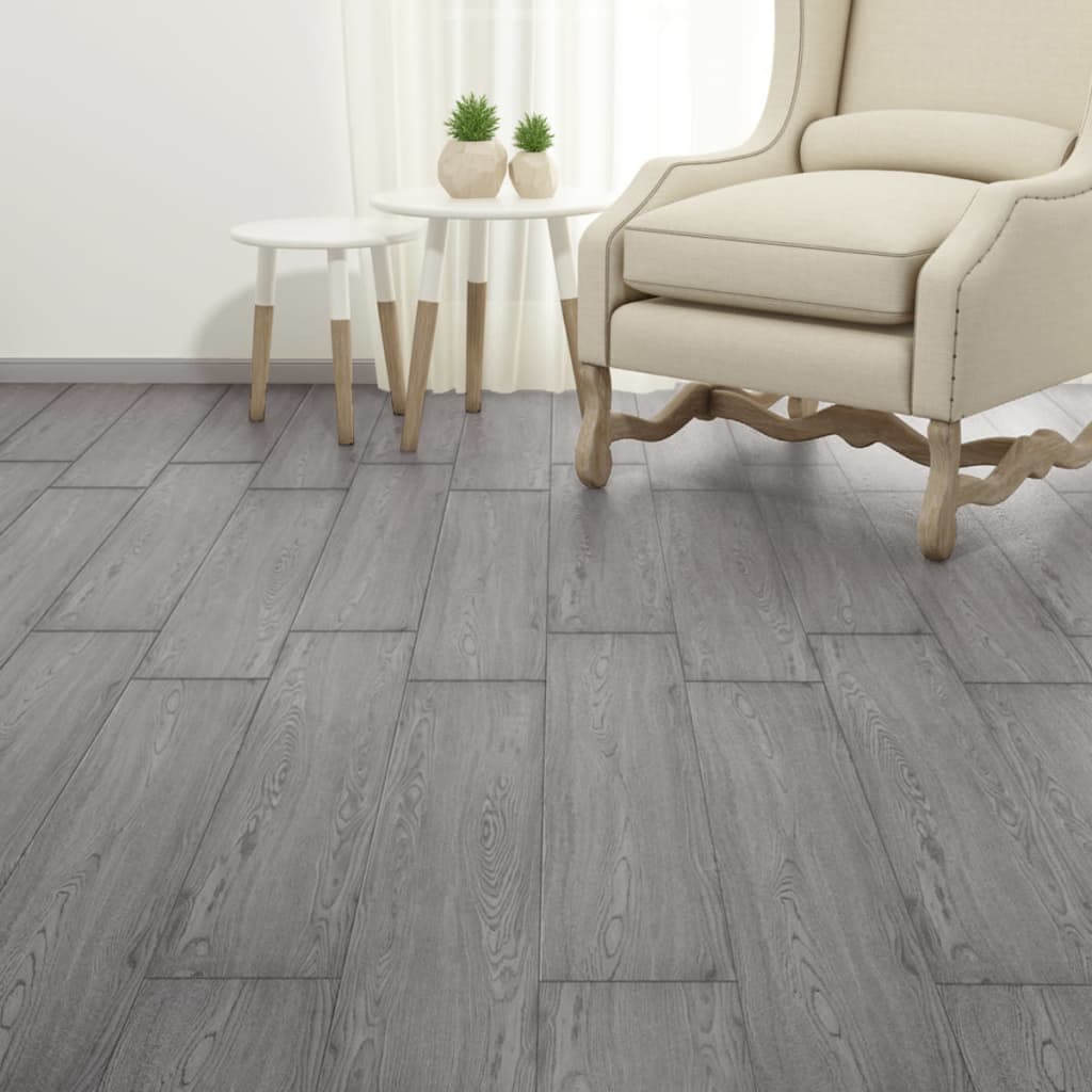 Berkfield Non Self-adhesive PVC Flooring Planks 5.26 m�__ 2 mm Dark Grey