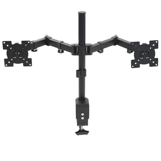 Berkfield Monitor Desk Mount 32" Double Arms Height Adjustable