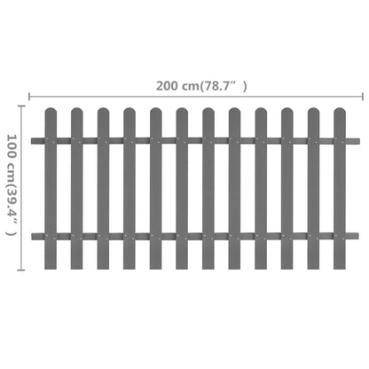 Berkfield Picket Fence WPC 200x100 cm