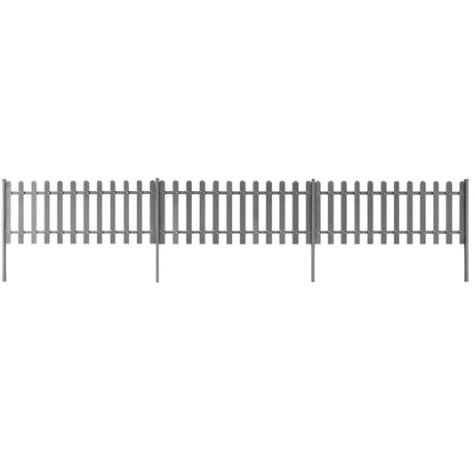 Berkfield Picket Fence with Posts 3 pcs WPC 600x80 cm