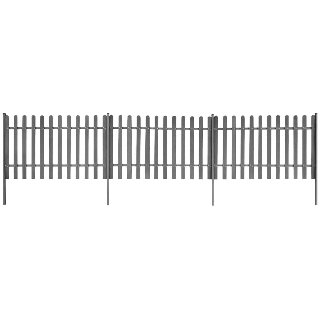 Berkfield Picket Fence with Posts 3 pcs WPC 600x100 cm