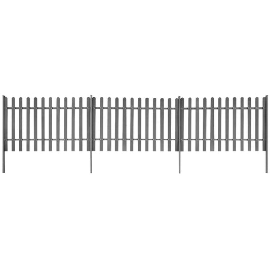 Berkfield Picket Fence with Posts 3 pcs WPC 600x100 cm