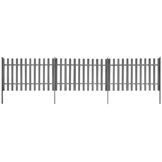 Berkfield Picket Fence with Posts 3 pcs WPC 600x120 cm