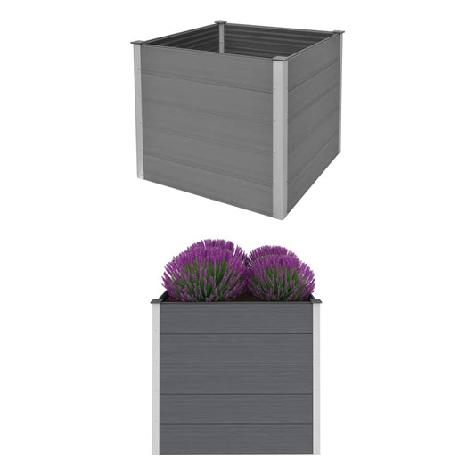 Berkfield Garden Raised Bed WPC 100x100x91 cm Grey