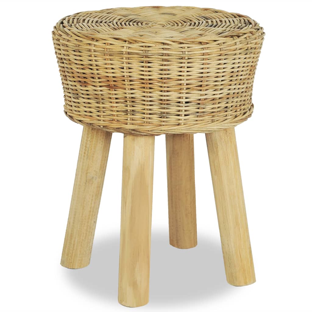 Berkfield Bar Stool Natural Rattan