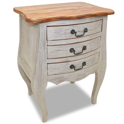 Berkfield Bedside Cabinet Solid Reclaimed Wood 48x35x64 cm