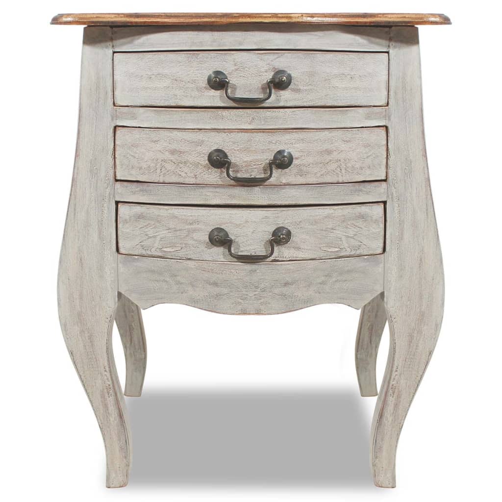 Berkfield Bedside Cabinet Solid Reclaimed Wood 48x35x64 cm