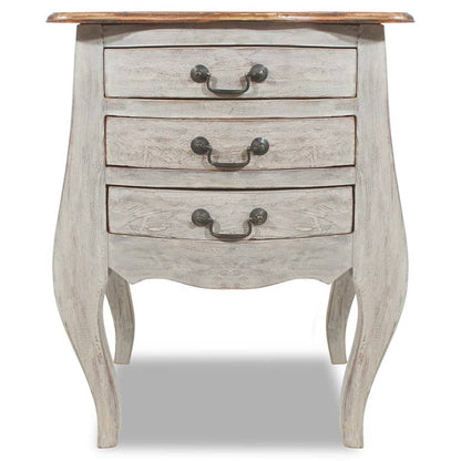 Berkfield Bedside Cabinet Solid Reclaimed Wood 48x35x64 cm