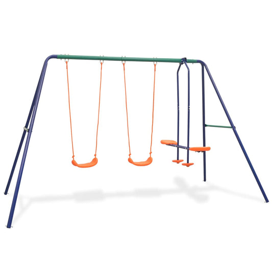 Berkfield Swing Set with 4 Seats Orange