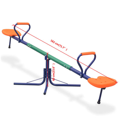 Berkfield 360-Degree Rotating Seesaw Orange