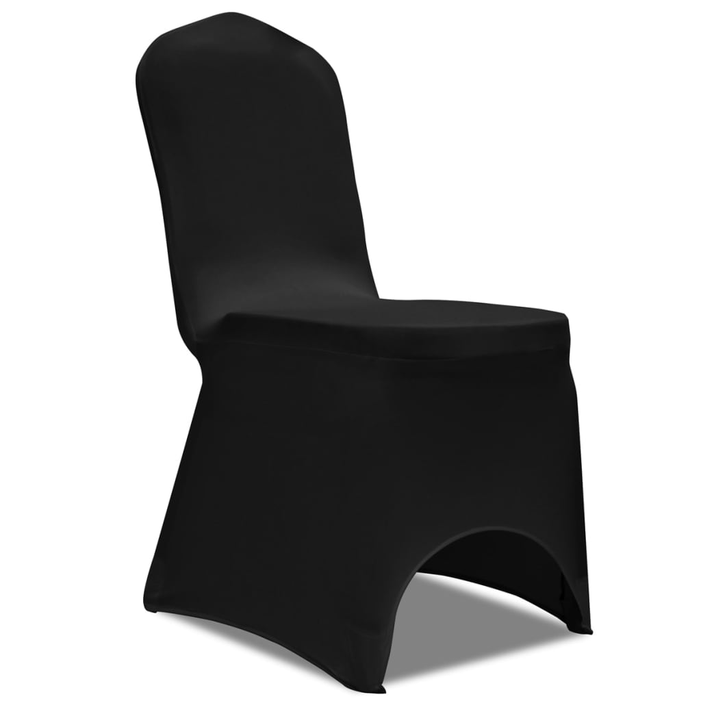 Berkfield 100 pcs Stretch Chair Covers Black