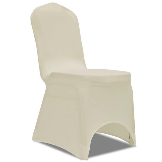 Berkfield 100 pcs Stretch Chair Covers Cream