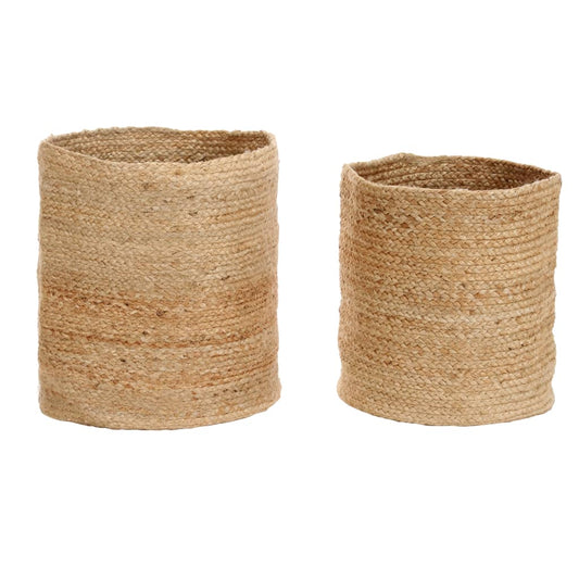Berkfield Storage Basket Set 2 Pieces Handmade Jute Natural