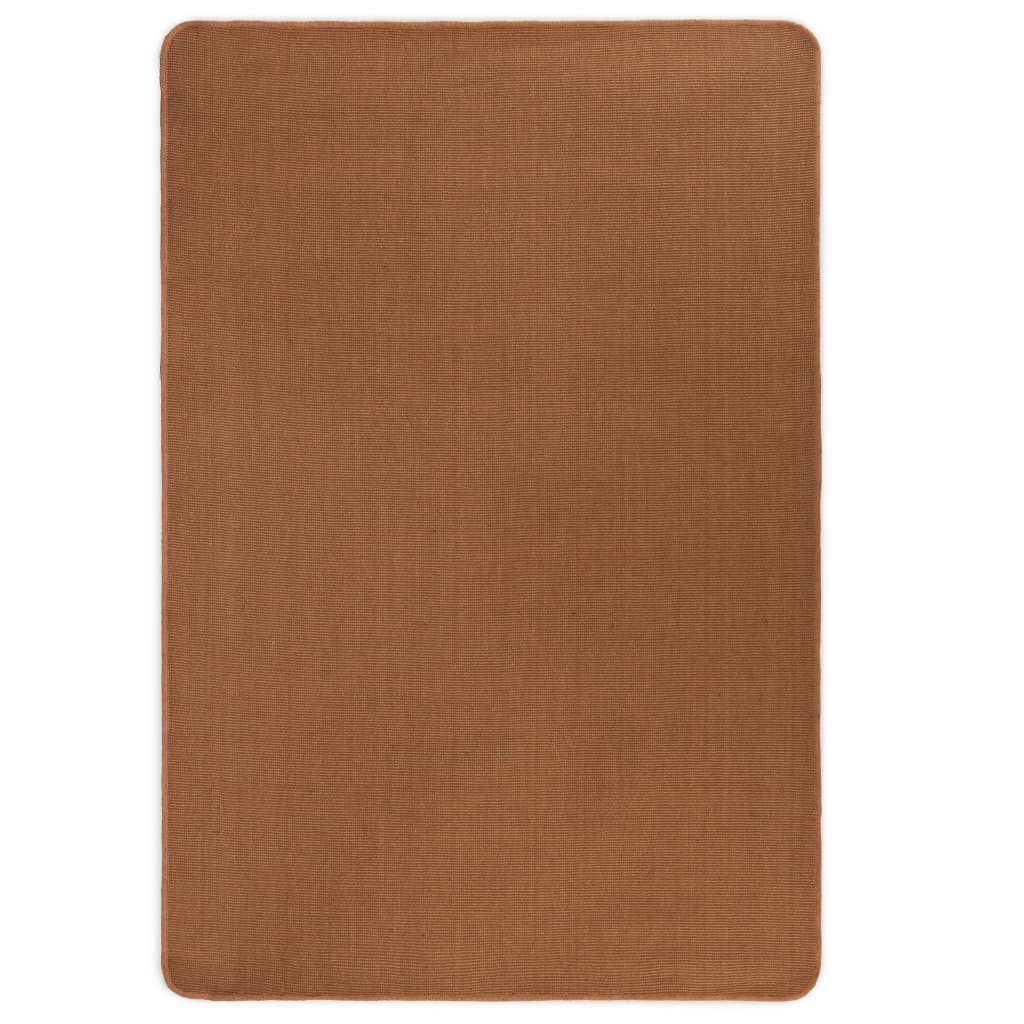 Berkfield Area Rug Jute with Latex Backing 140x200 cm Brown