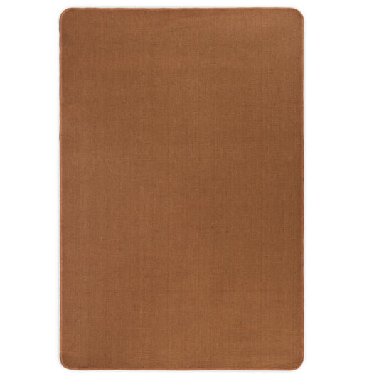 Berkfield Area Rug Jute with Latex Backing 140x200 cm Brown