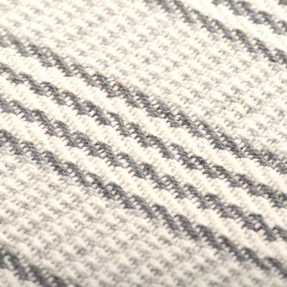 Berkfield Throw Cotton Stripes 220x250 cm Grey and White