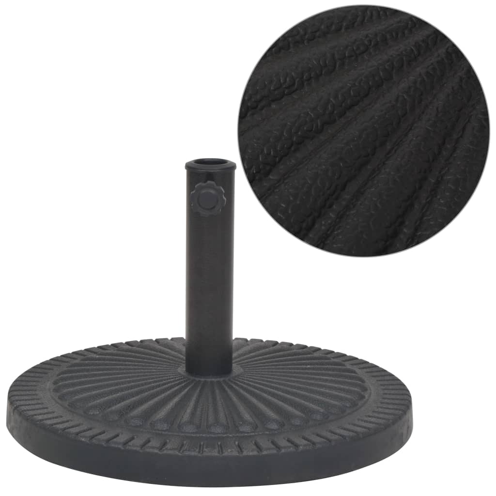 Berkfield Parasol Base Resin Round Black 14 kg