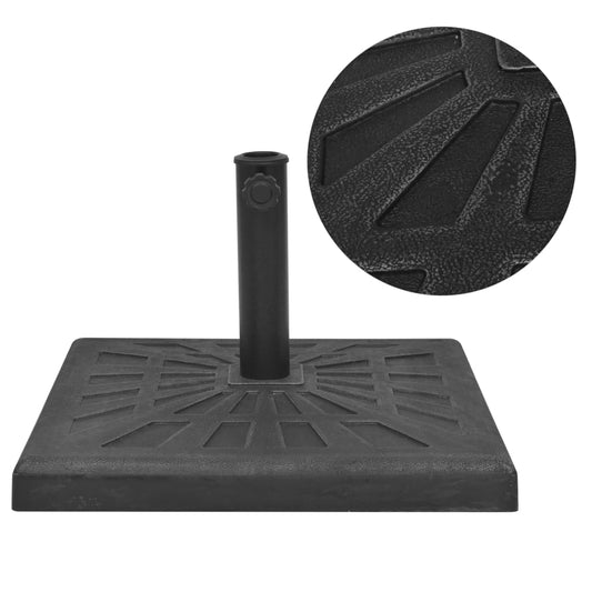 Berkfield Parasol Base Resin Square Black 19 kg