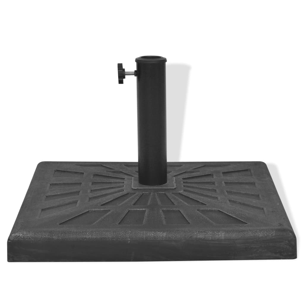 Berkfield Parasol Base Resin Square Black 19 kg