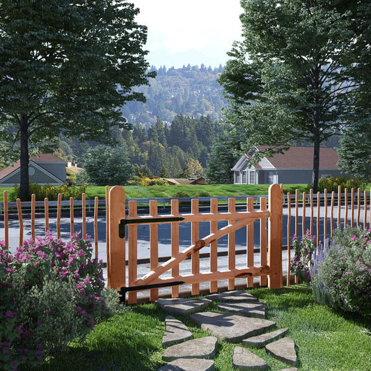 Berkfield Single Fence Gate Impregnated Hazel Wood 100x60 cm