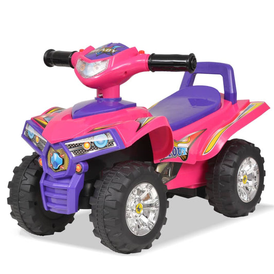 Berkfield Children's Ride-on ATV with Sound and Light Pink and Purple