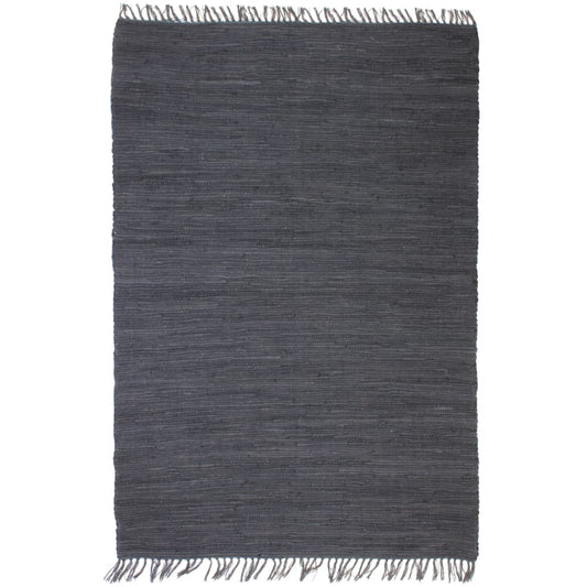 Berkfield Hand-woven Chindi Rug Cotton 160x230 cm Anthracite