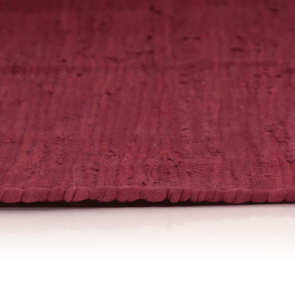 Berkfield Hand-woven Chindi Rug Cotton 80x160 cm Burgundy