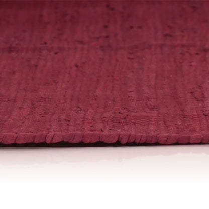 Berkfield Hand-woven Chindi Rug Cotton 80x160 cm Burgundy