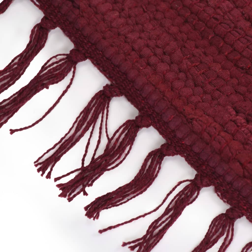 Berkfield Hand-woven Chindi Rug Cotton 80x160 cm Burgundy