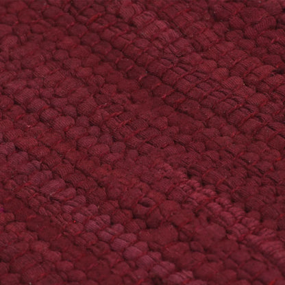 Berkfield Hand-woven Chindi Rug Cotton 80x160 cm Burgundy