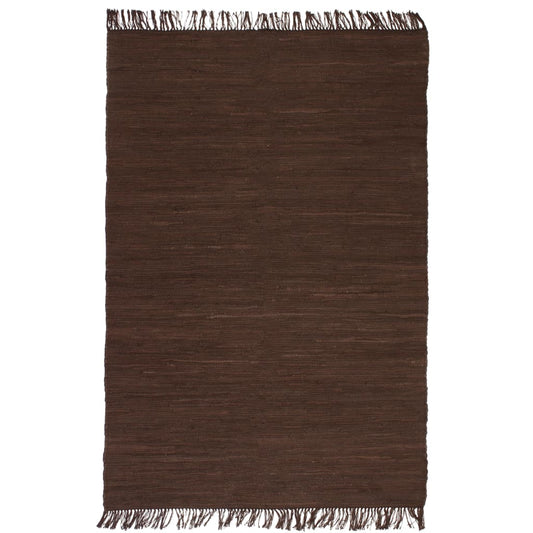 Berkfield Hand-woven Chindi Rug Cotton 160x230 cm Brown