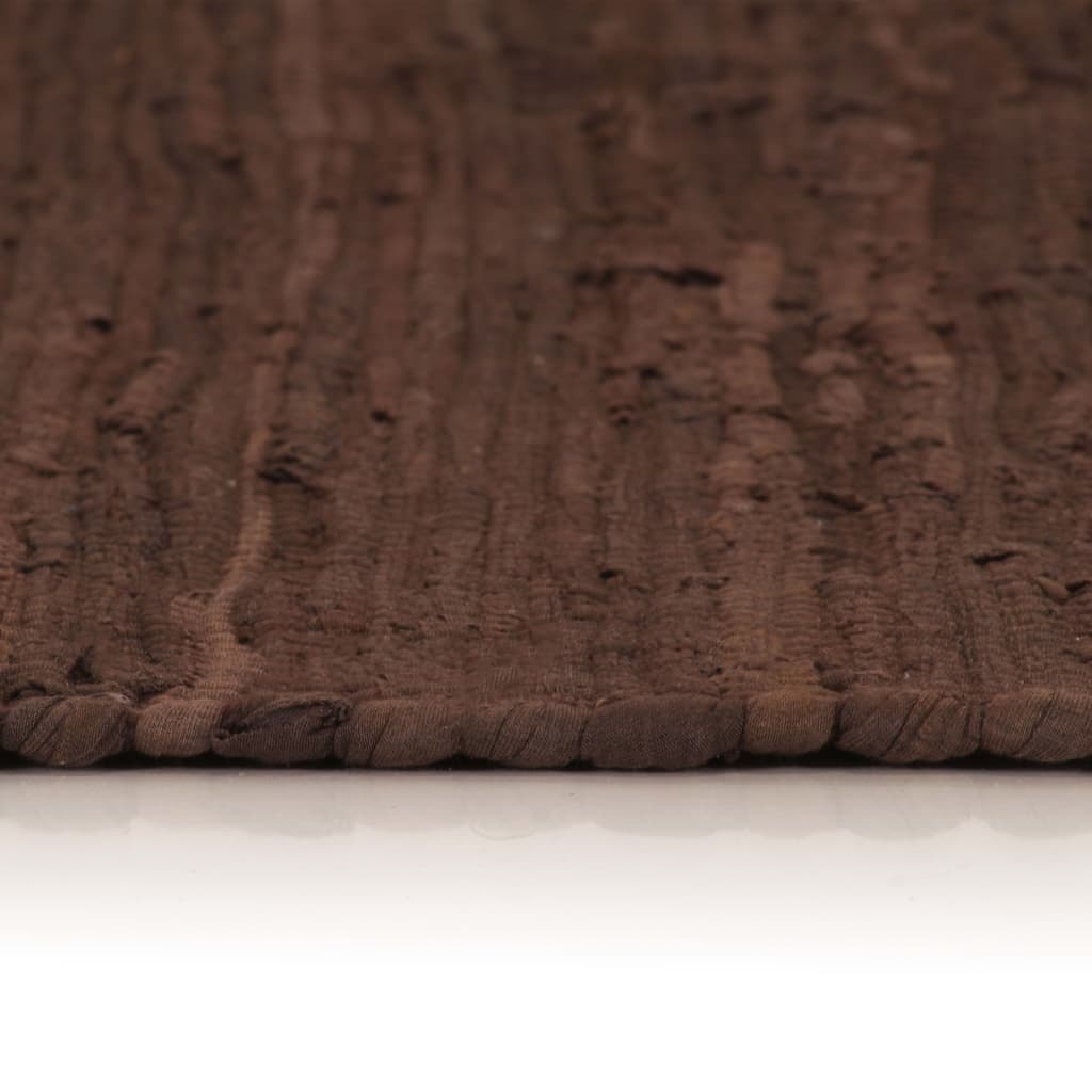 Berkfield Hand-woven Chindi Rug Cotton 160x230 cm Brown
