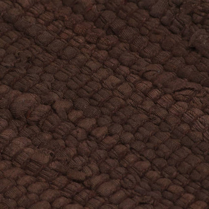 Berkfield Hand-woven Chindi Rug Cotton 160x230 cm Brown