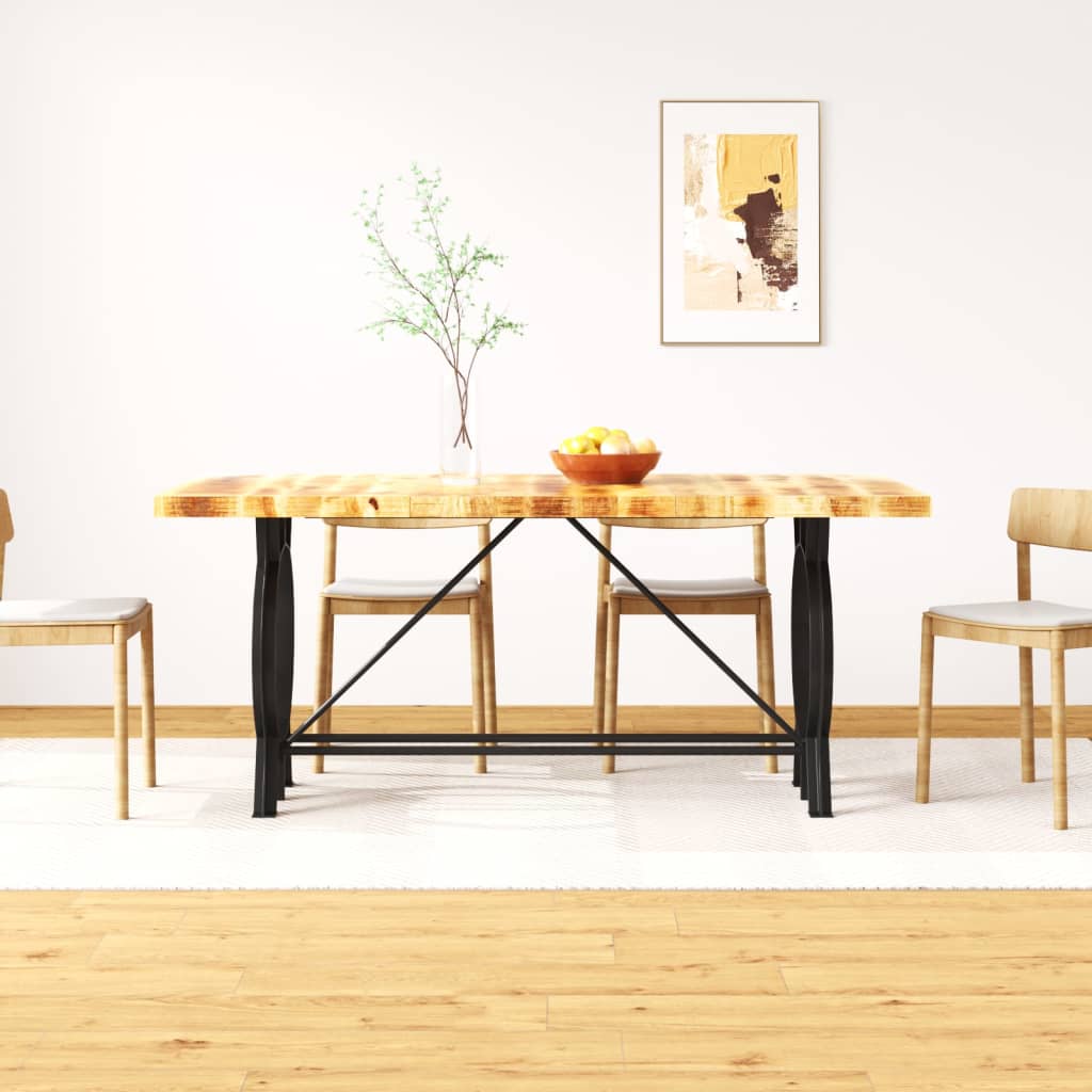 Berkfield Dining Table Solid Rough Mango Wood 180 cm