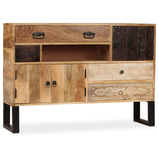 Berkfield Sideboard Solid Mango Wood 115x30x80 cm
