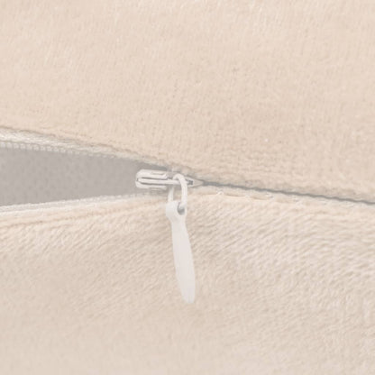 Berkfield Cushion Covers 4 pcs Velour 40x40 cm Off White